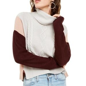 NWOT BCX Colorblock Knit Turtleneck Sweater XL